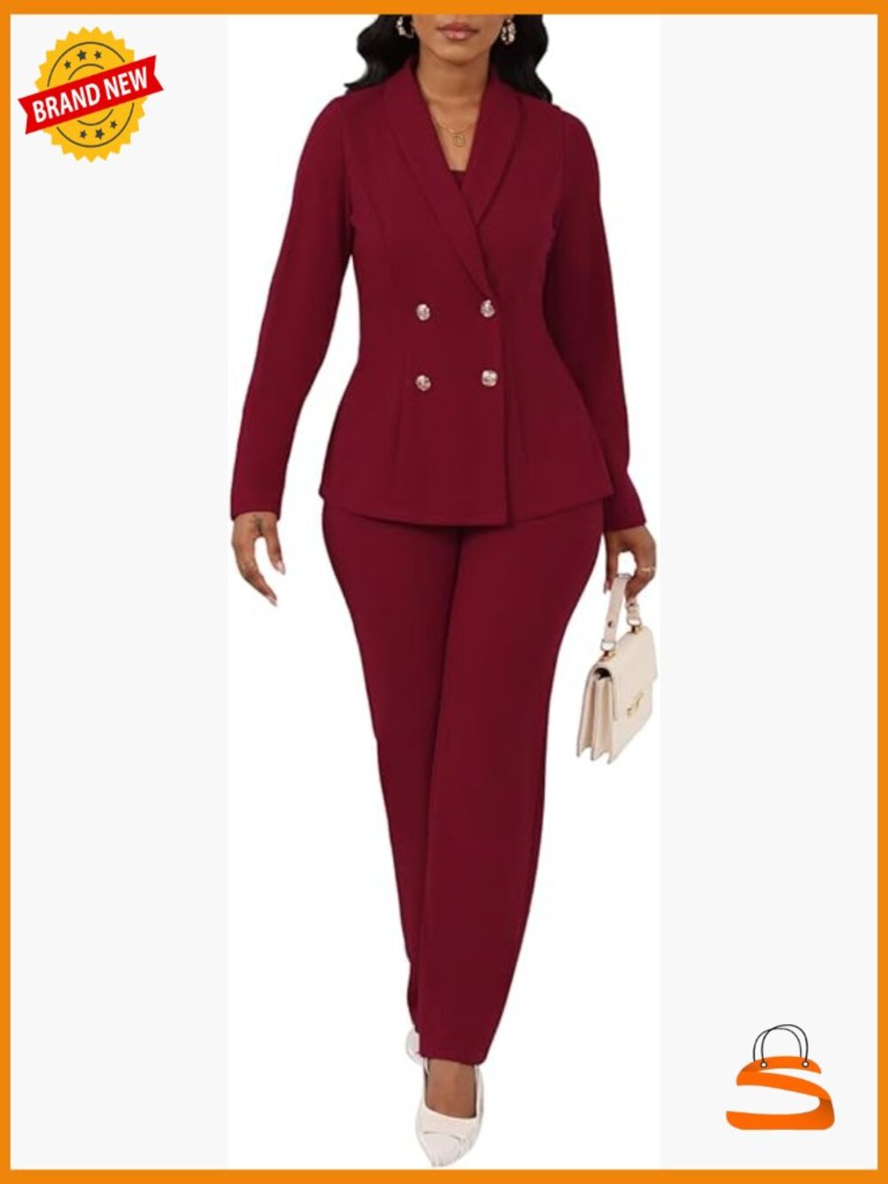 3 Piece Pant Suit Set Long Sleeve Blazer Business Casual Dressy Work Outfits